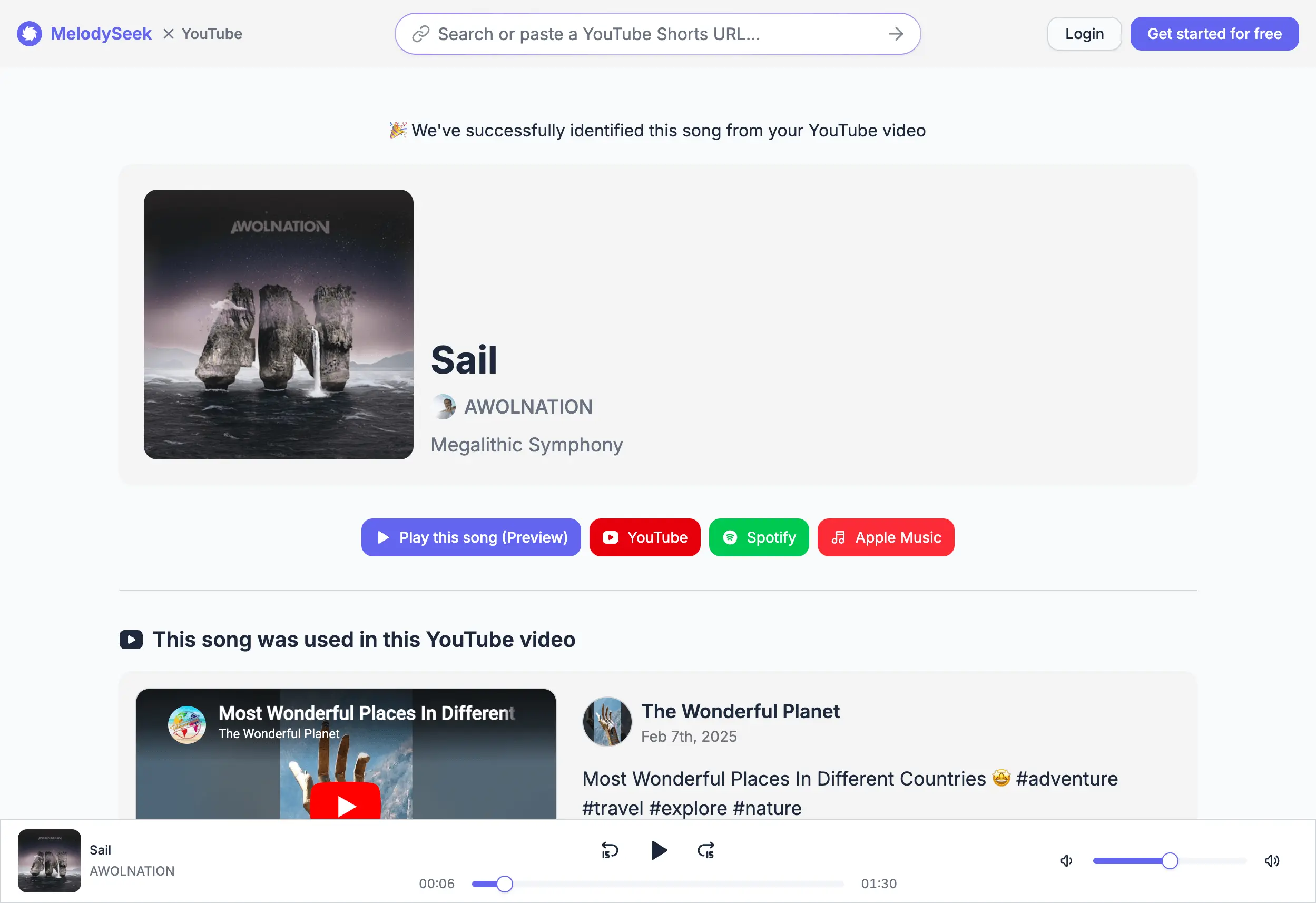 YouTube Song Finder